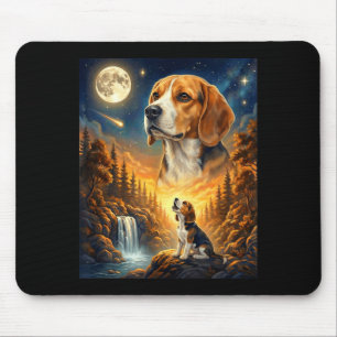 Howling to the moon meme animal dog beagle  mouse pad