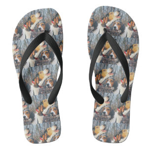 Howling Treeing Walker Coonhound Flip Flops