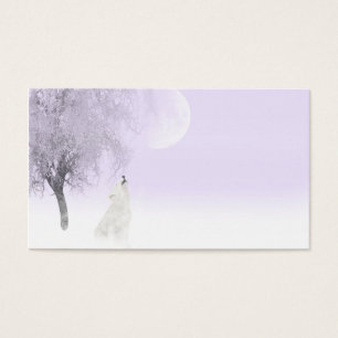 Howling white wolf