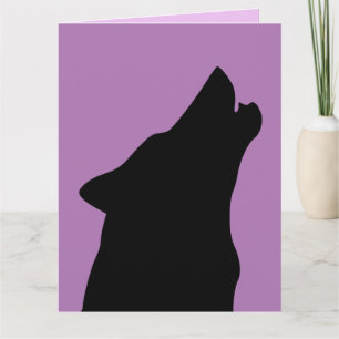 HOWLING WOLF ART CARTE D'ANNIVERSAIRE