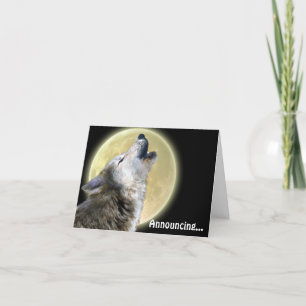 Howling Wolf Art Wildlife Faire-part Card