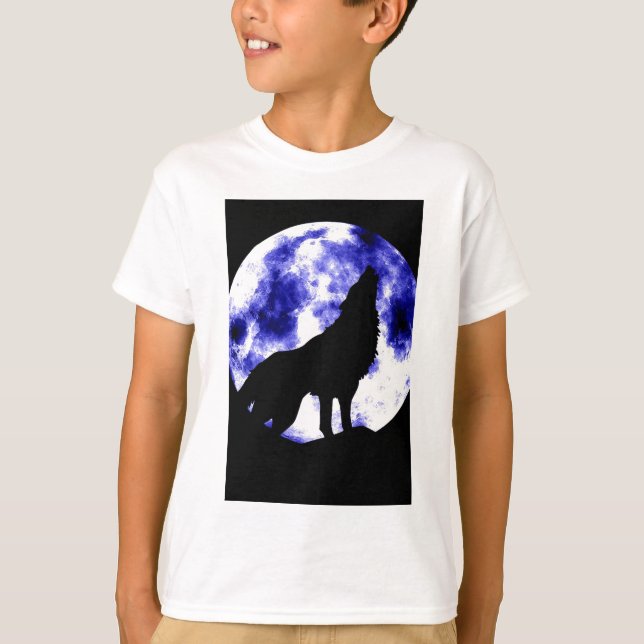 Howling Wolf at Moon T-Shirt (Front)