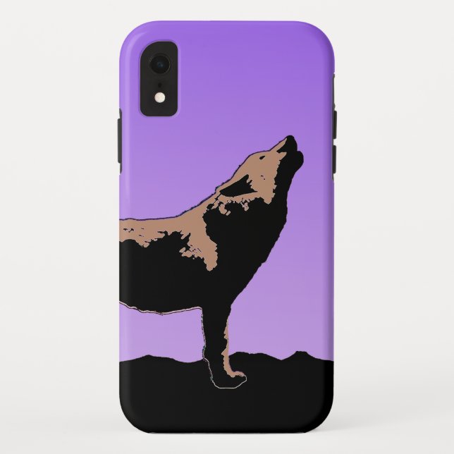 Howling Wolf at Sunset  - Original Wildlife Art Case-Mate iPhone Case (Back)