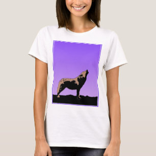 Howling Wolf at Sunset  - Original Wildlife Art T-Shirt