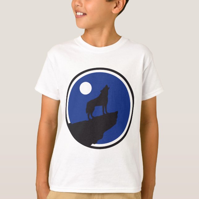 howling wolf barking at the moon T-Shirt (Front)