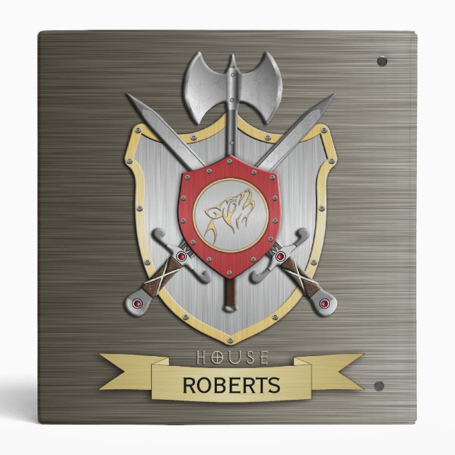 Howling Wolf Battle Crest Armour Binder (Back)