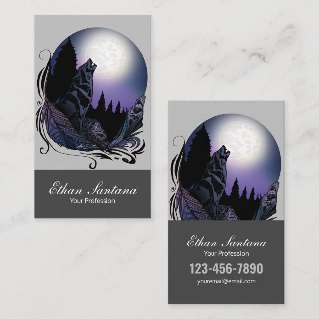 Howling Wolf Business Card (Front/Back)