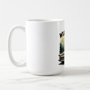 Howling Wolf Classic Vintage Car Nature Road Trip  Coffee Mug