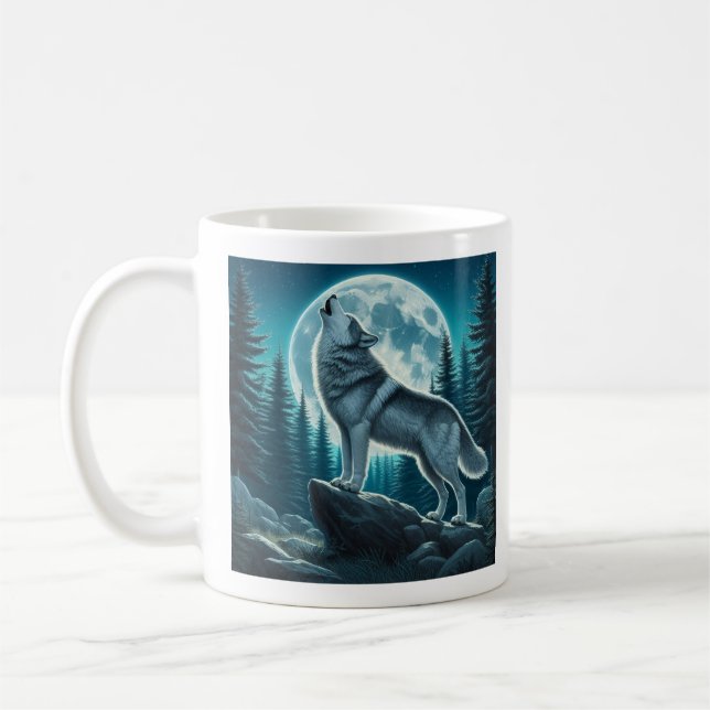 Howling Wolf Coffee Mug (Left)