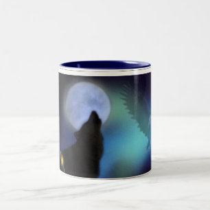 Howling Wolf, Eagle, Moon & Shaman Drinking Mug