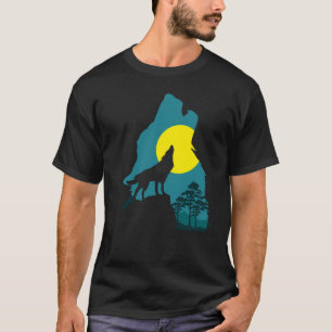 Howling Wolf Forest Nature Animal T-Shirt