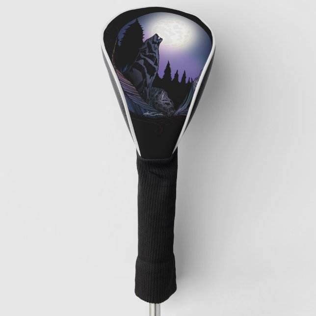 Howling Wolf Golf Head Cover (Front)