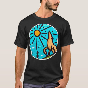Howling Wolf in Mountains T-Shirt