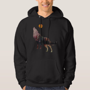 Howling Wolf in The Moon Sky Wolf Vikings Wild Lif Hoodie