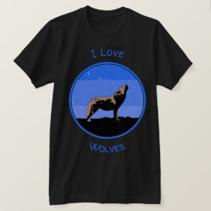 Howling Wolf in Winter  - Original Wildlife Art T-Shirt