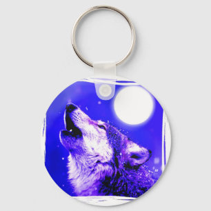 Howling Wolf Keychain