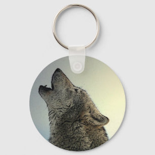 Howling Wolf Keychain