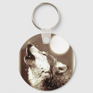 Howling Wolf Keychain