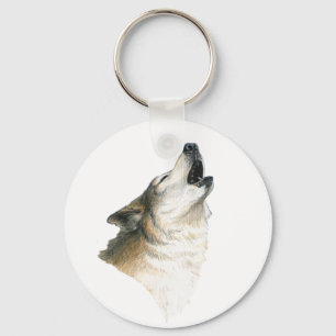 Howling Wolf Keychain