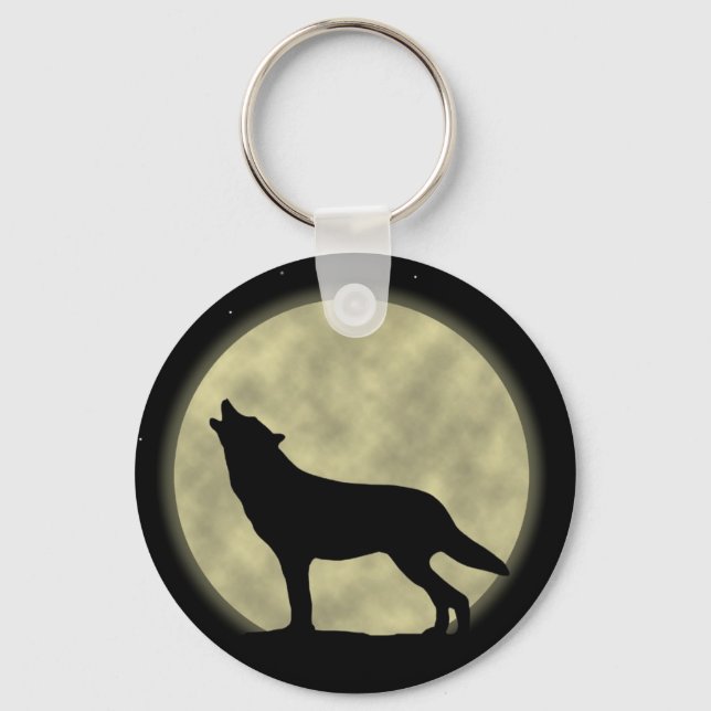 Howling Wolf Keychain (Front)