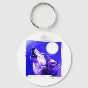 Howling Wolf Keychain