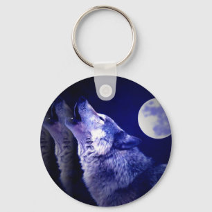 Howling Wolf Keychain