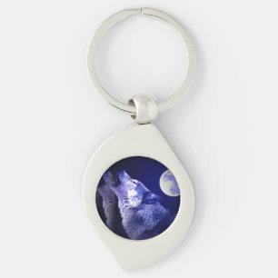 Howling Wolf Keychain