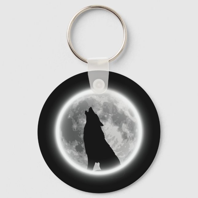 Howling Wolf  Keychain (Front)