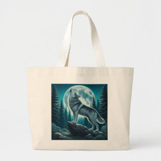 Howling Wolf Large Tote Bag
