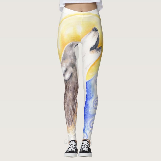 Howling Wolf Leggings (Front)