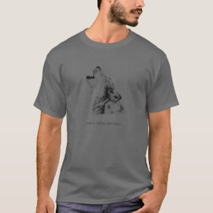 Howling Wolf Lobo Aullando Sketchy Gift Dogs T-Shirt