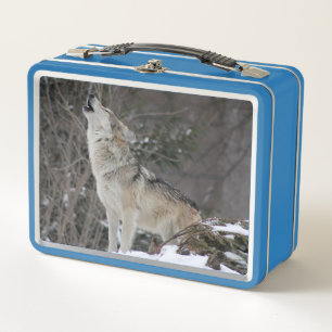 Howling Wolf Metal Lunch Box
