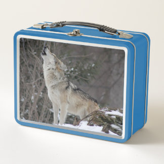 Howling Wolf Metal Lunch Box