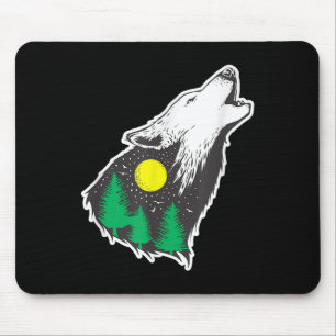 Howling Wolf Moon Forest Environmental Protection Mouse Pad