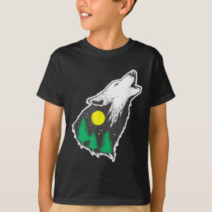 Howling Wolf Moon Forest Environmental Protection T-Shirt