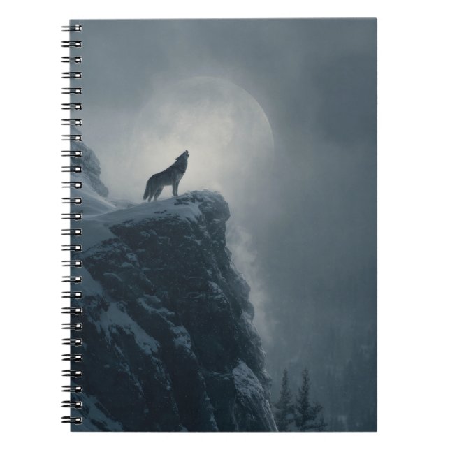 Howling Wolf Moonlight Notebook (Front)