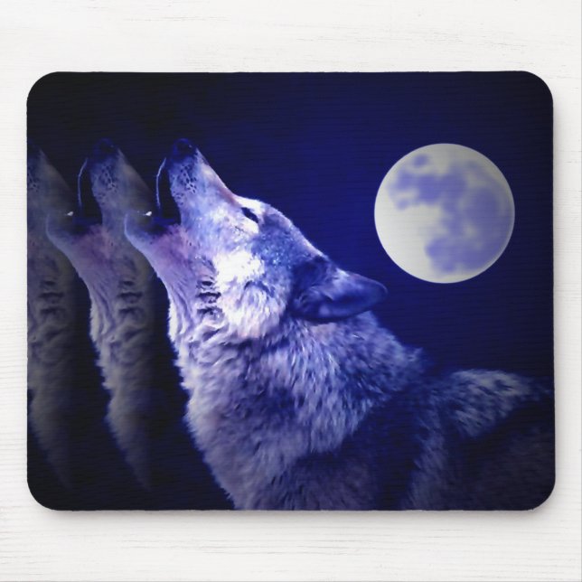 Howling Wolf Mouse Pad (Front)