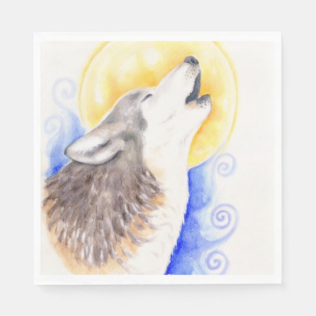 Howling Wolf Napkin (Front)