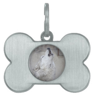 Howling Wolf Pet Name Tag
