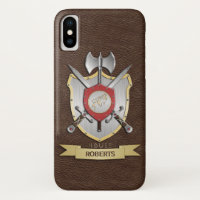 Howling Wolf Sigil Battle Crest Brown