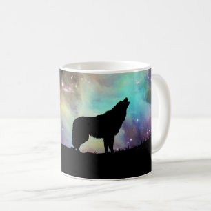 Howling Wolf Silhouette Coffee Mug