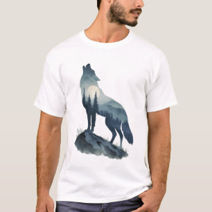 Howling Wolf Silhouette – Nature T-Shirt