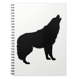 Howling Wolf Silhouette Notebook