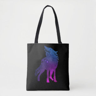 Howling Wolf Silhouette Wolves Forest Animal Tote Bag