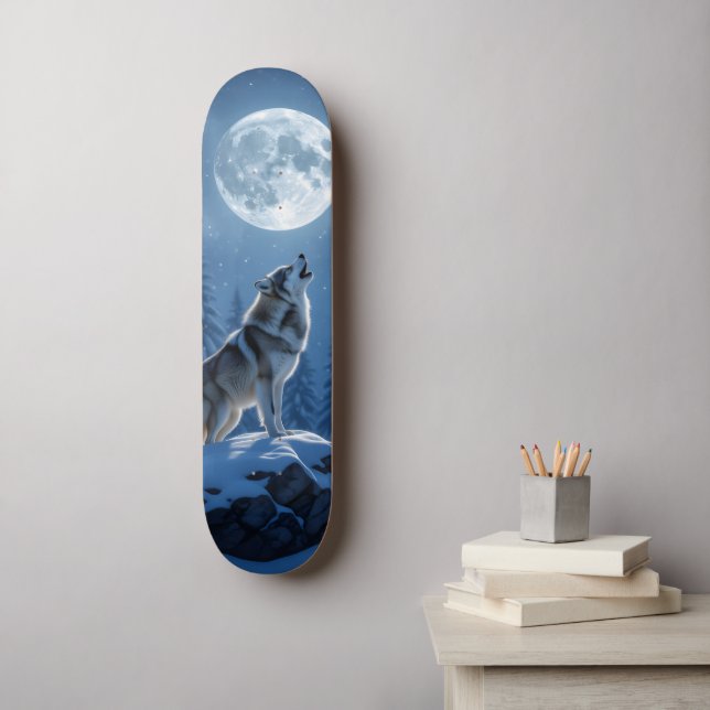 Howling Wolf Skateboard (Wall Art)