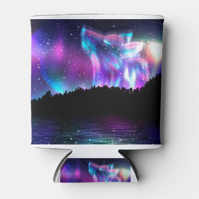 Howling Wolf Spirit Can Cooler (Front)