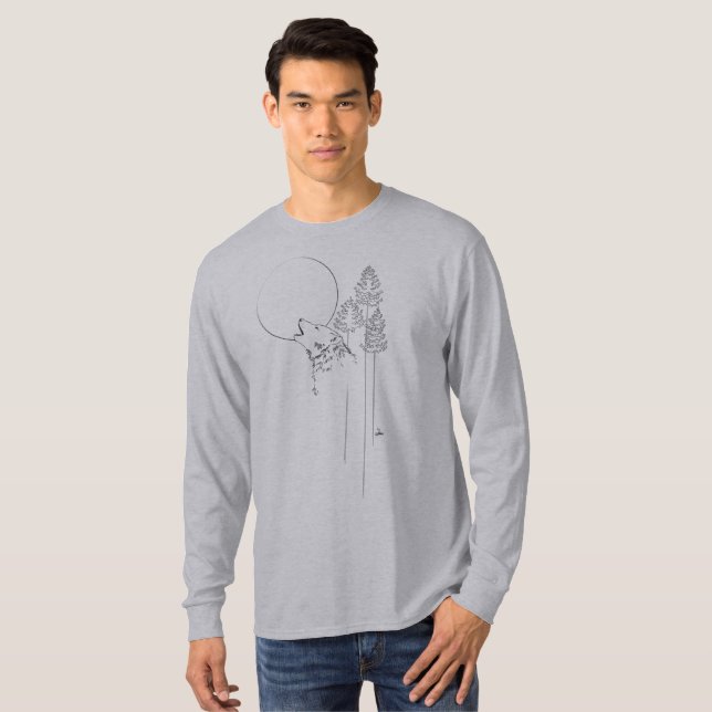 Howling Wolf T-shirt (Front Full)