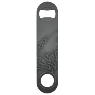 Howling Wolf Tribal Black Speed Bottle Opener