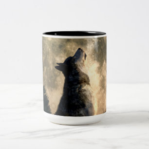 Howling Wolf Two-Tone Coffee Mug