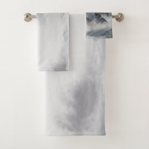Howling Wolves Mountain Fog Scene Print